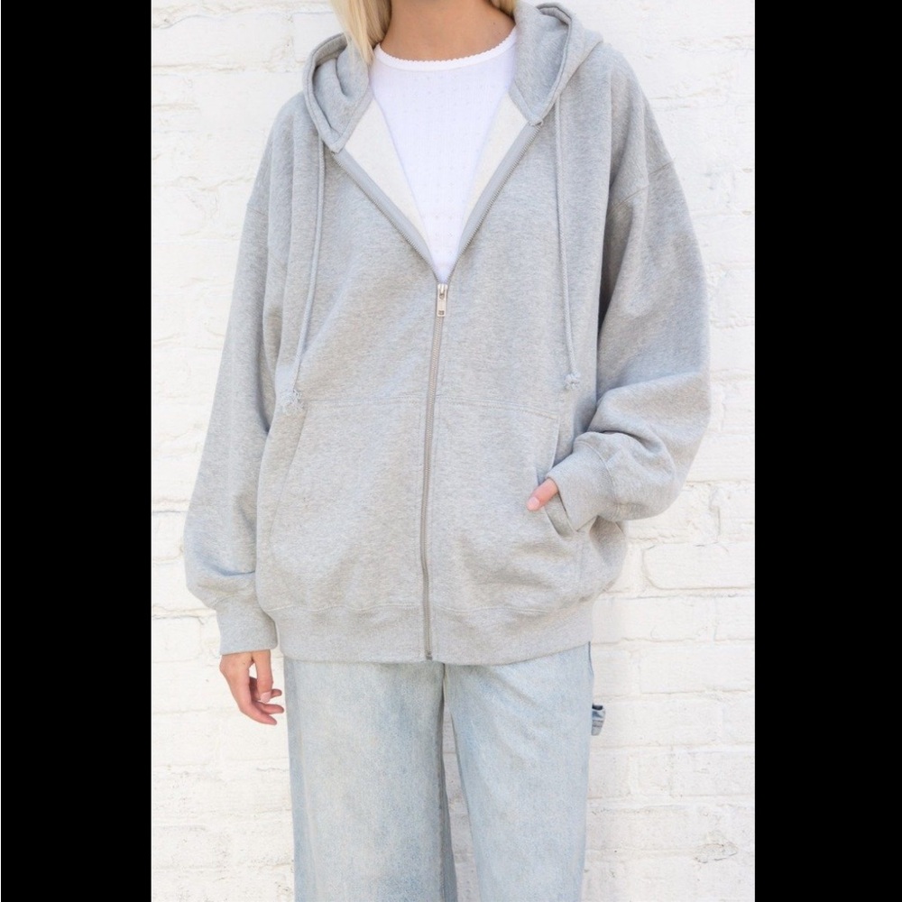 NWT Brandy Melville Christy Hoodie in Heather Grey Oversized Fit
